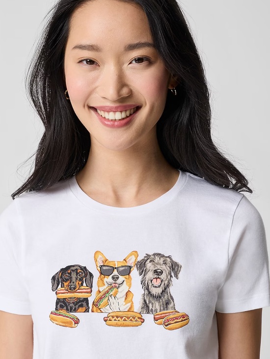 J. Crew Tops - NWT J. Crew White Dog barbecue graphic tee